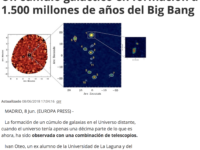 Un cúmulo galáctico en formación a 1.500 millones de años del Big Bang