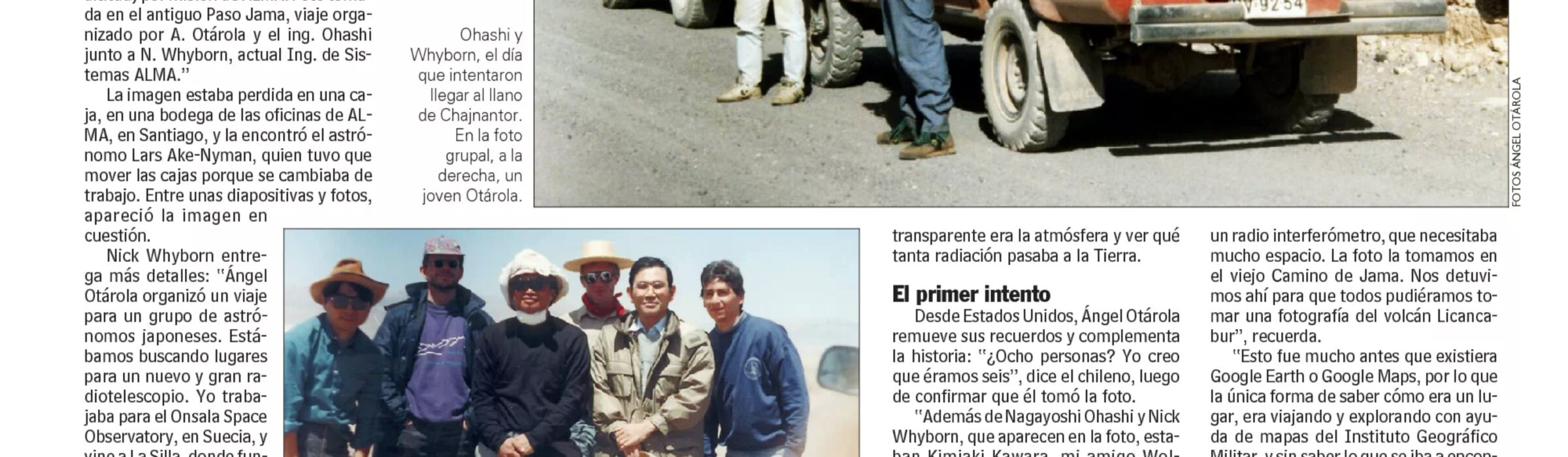 En estas fotos de 1992 está el desconocido origen del Observatorio ALMA