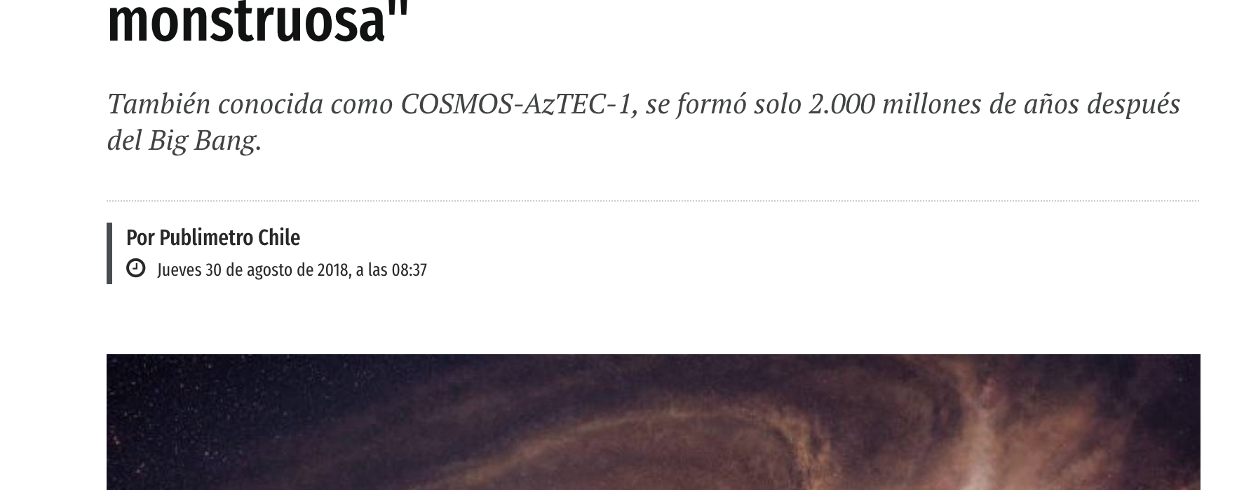 Revelan los misterios de una galaxia monstruosa