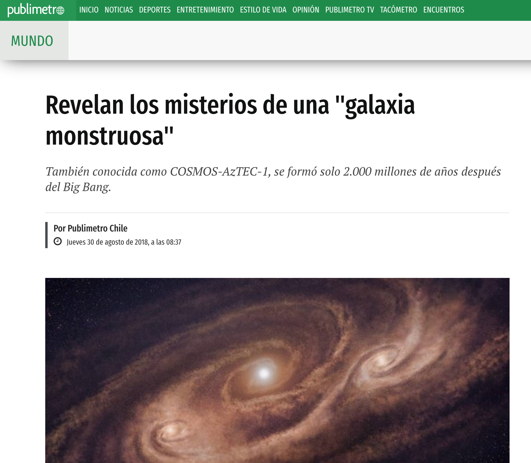 Revelan los misterios de una galaxia monstruosa