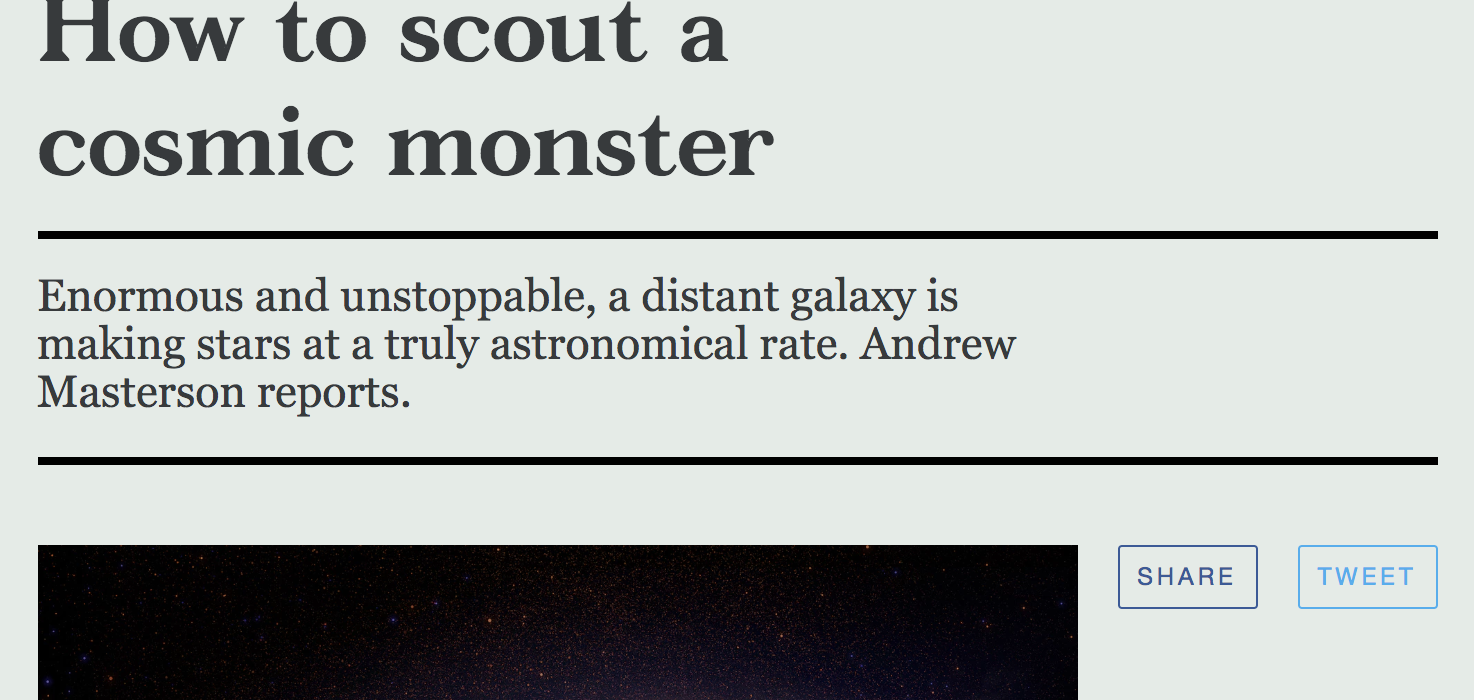 How to scout a cosmic monster