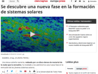 Se descubre una nueva fase en la formación de sistemas solares