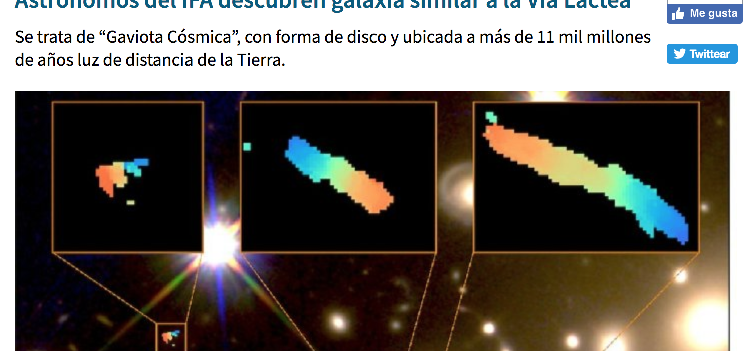 Astrónomos del IFA descubren galaxia similar a la Vía Láctea
