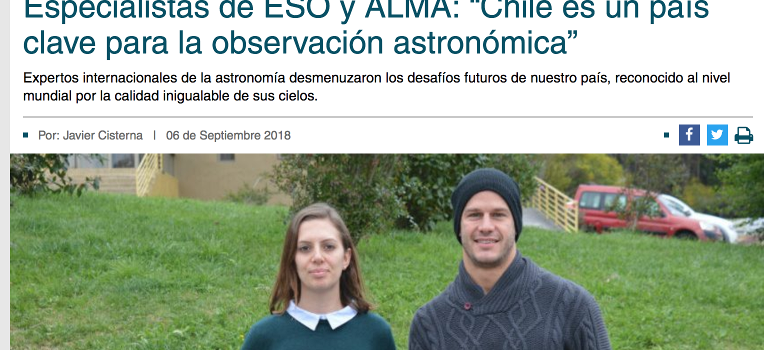 Especialistas de ESO y ALMA: “Chile es un país clave para la observación astronómica”