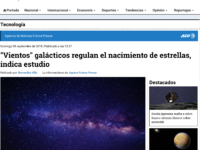 "Vientos" galácticos regulan el nacimiento de estrellas, indica estudio