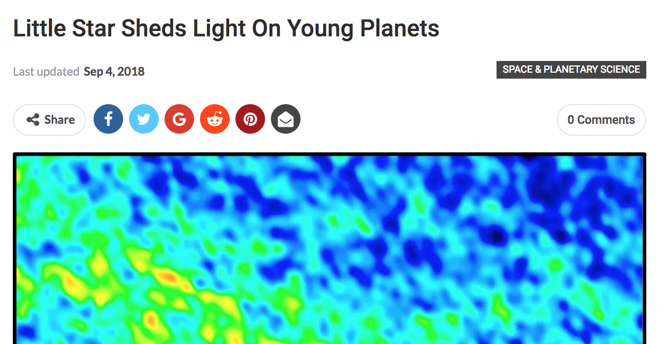 Little Star Sheds Light On Young Planets