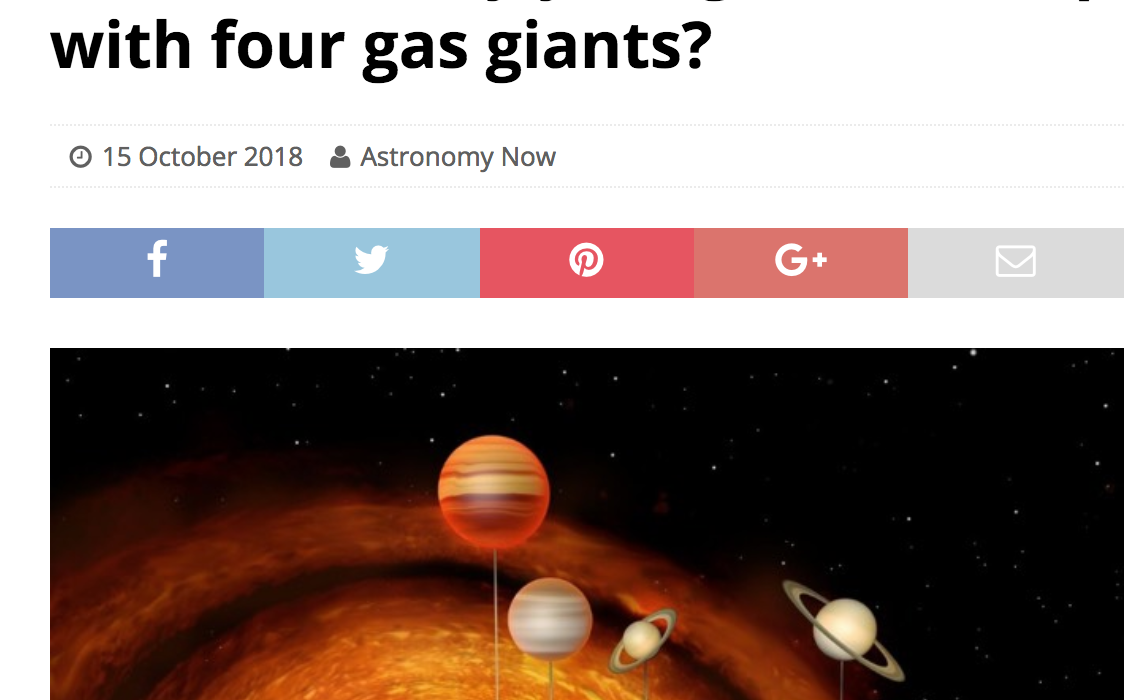 How did a very young star end up with four gas giants?