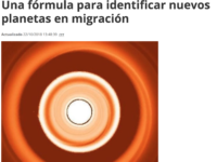 Una fórmula para identificar nuevos planetas en migración