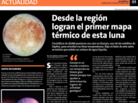 Desde la región logran el primer mapa térmico de esta luna