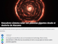 Descubren sistema solar con planetas gigantes desde el desierto de Atacama