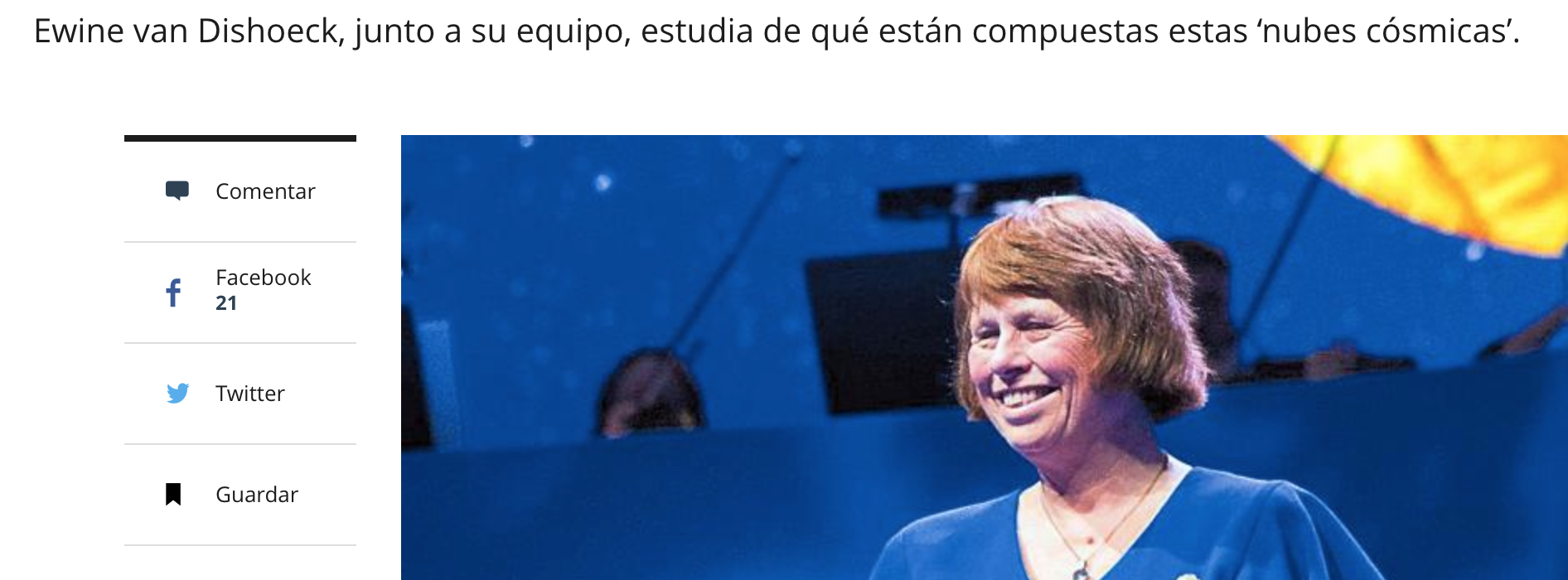 Charla con la dama de las nebulosas