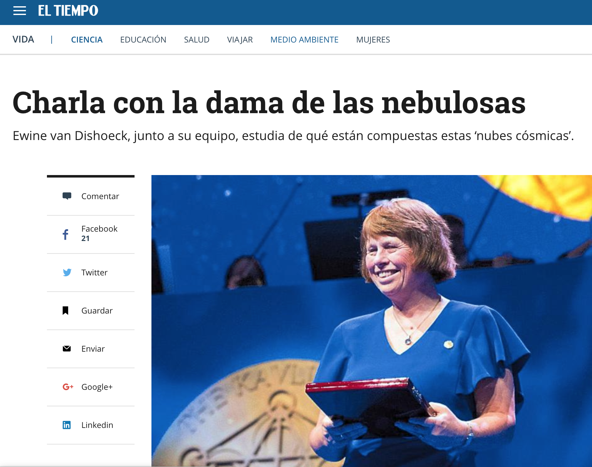 Charla con la dama de las nebulosas