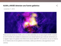 ALMA y MUSE detectan una fuente galáctica