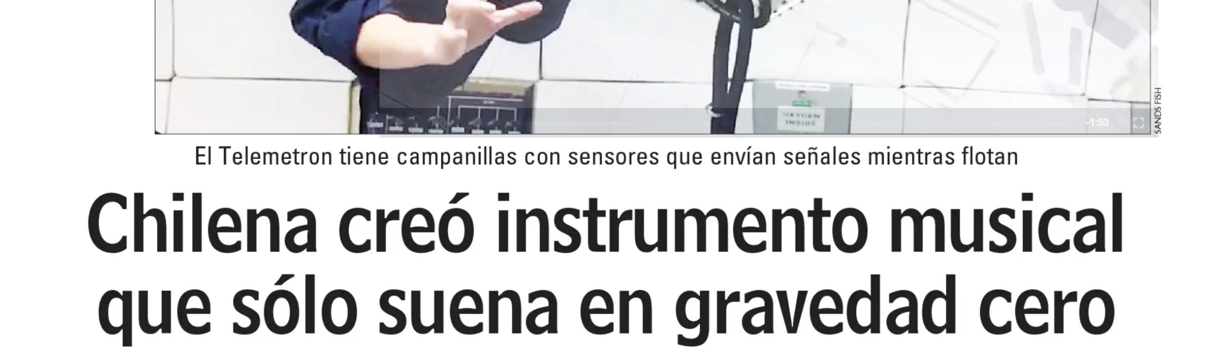 Chilena creó instrumento musical que sólo suena en gravedad cero