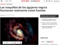 Las rosquillas de los agujeros negros funcionan realmente como fuentes