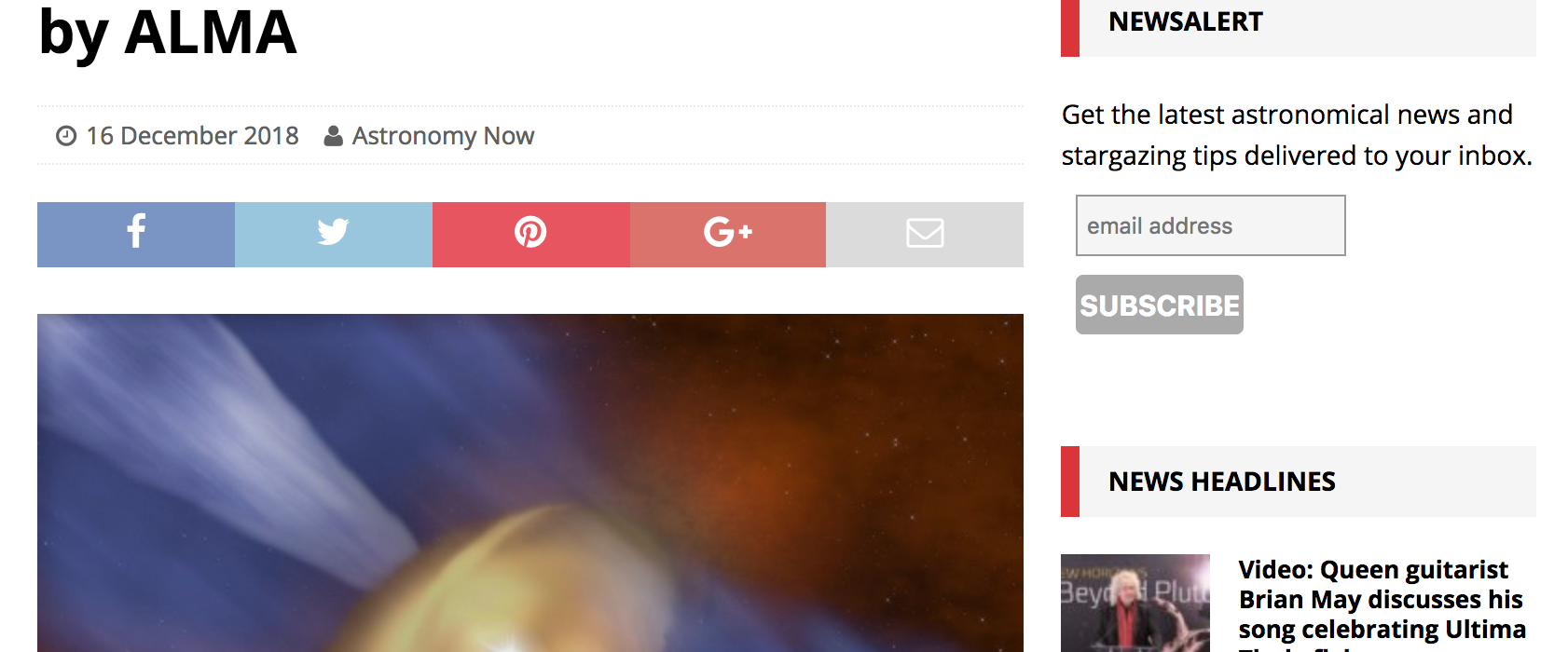 Binary star ‘odd couple’ spotted by ALMA