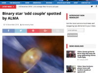 Binary star ‘odd couple’ spotted by ALMA