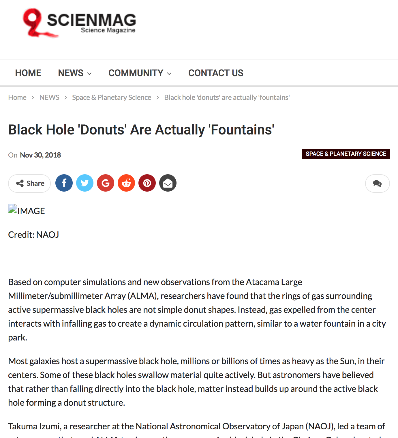 Black Hole 'Donuts' Are Actually 'Fountains'