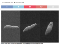 Radar images reveal near-Earth asteroid on path by Earth