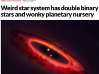 Weird star system has double binary stars and wonky planetary nursery