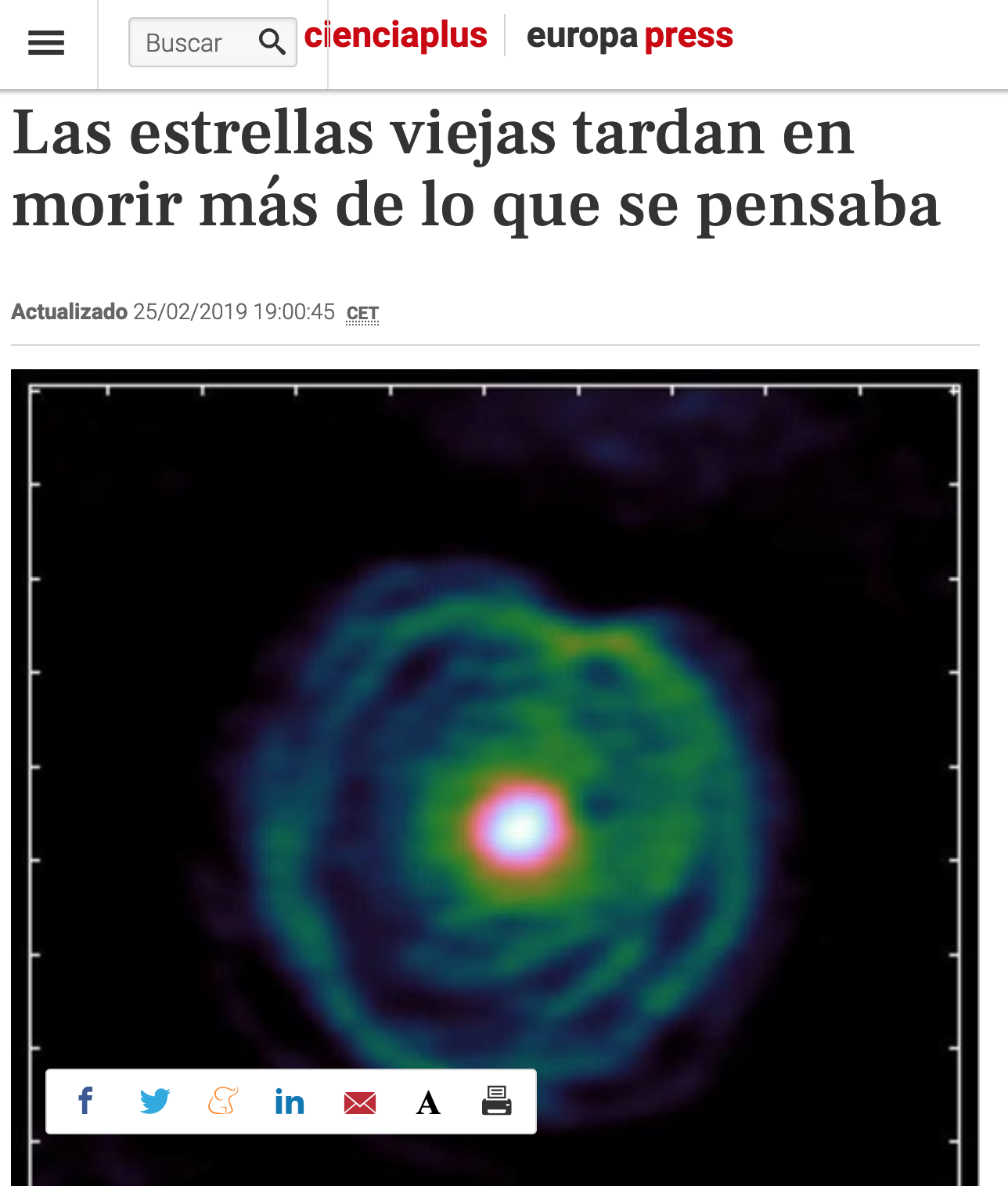 Las estrellas viejas tardan en morir más de lo que se pensaba