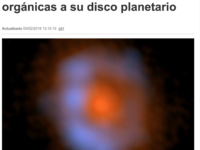 Una joven estrella libera moléculas orgánicas a su disco planetario