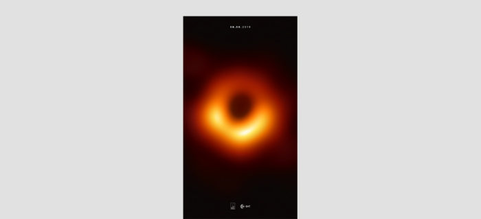 Fondo de Pantalla del EHT Black Hole (para teléfonos)