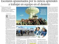 Escolares apasionados por la ciencia aprenden a trabajar en equipo en el desierto