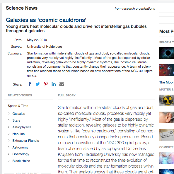 Galaxies as 'cosmic cauldrons'