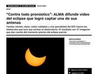 "Contra todo pronóstico": ALMA difunde video del eclipse que logró captar una de sus antenas