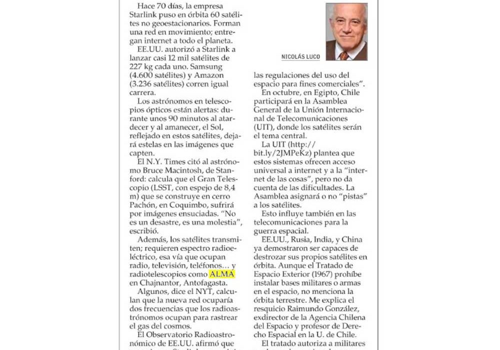 Opinión: Ante los telescopios