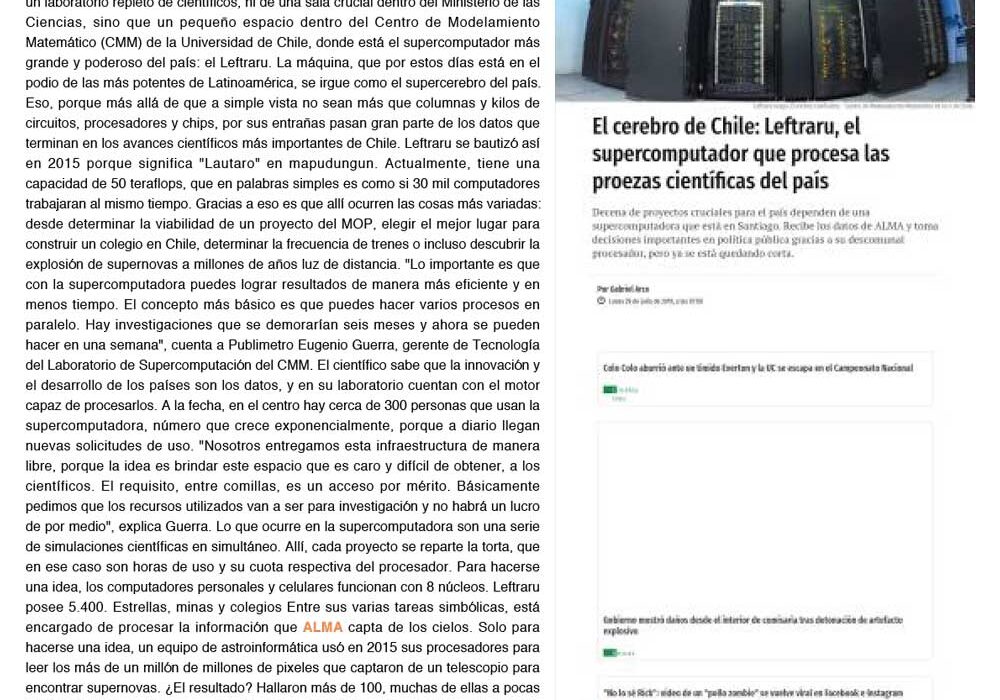 El cerebro de Chile: Leftraru, el supercomputador que procesa las proezas científicas del país