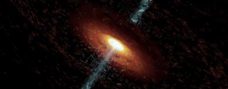 ALMA estudia radio de influencia de agujero negro