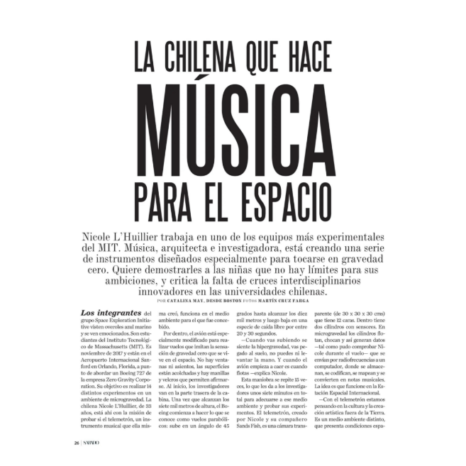 La Chilena que hace música para el Espacio