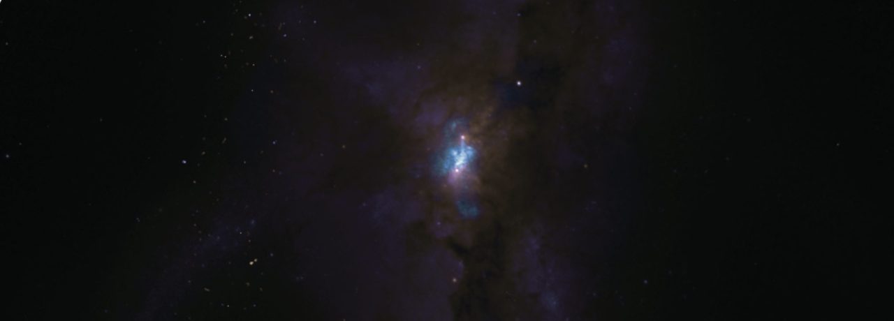 Observan la turbulenta vida de dos agujeros negros supermasivos en colisión de galaxias