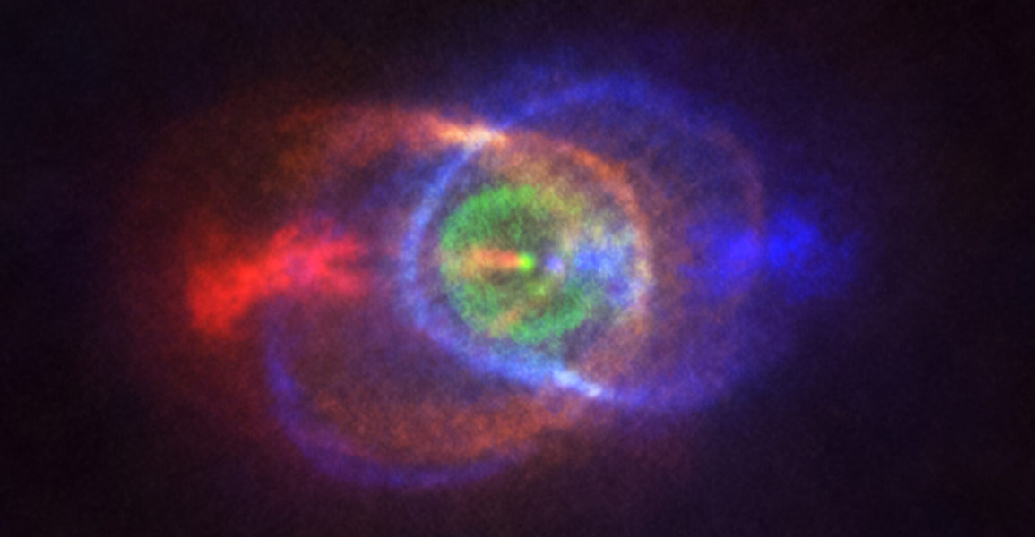 ALMA catches beautiful outcome of stellar fight