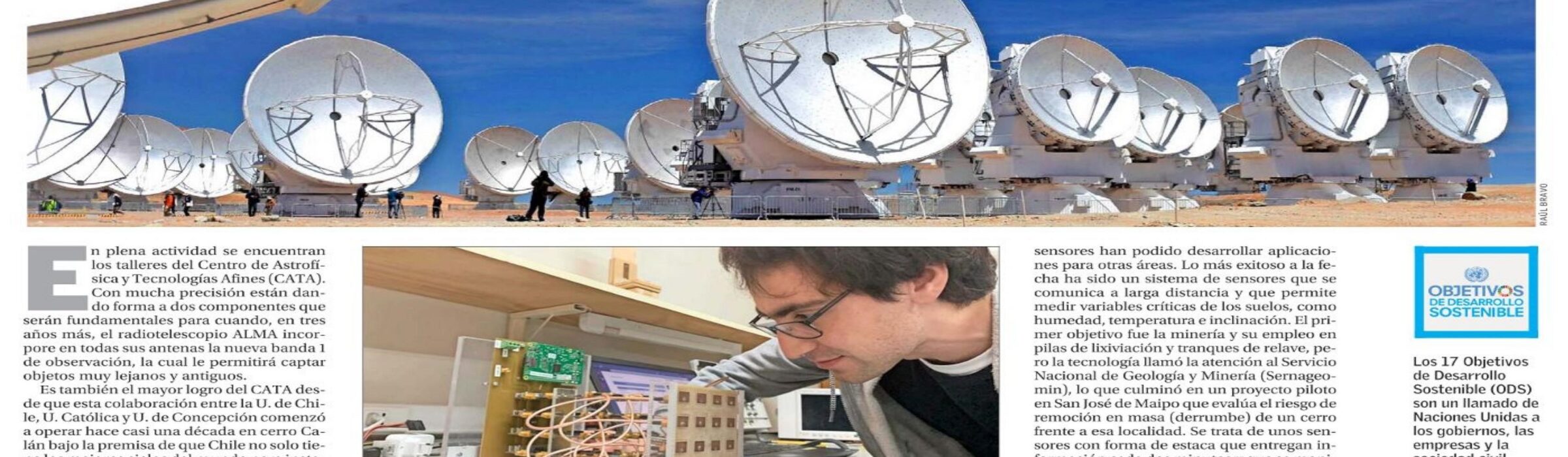 Tecnología chilena es vital para ayudar a afinar la vista de ALMA