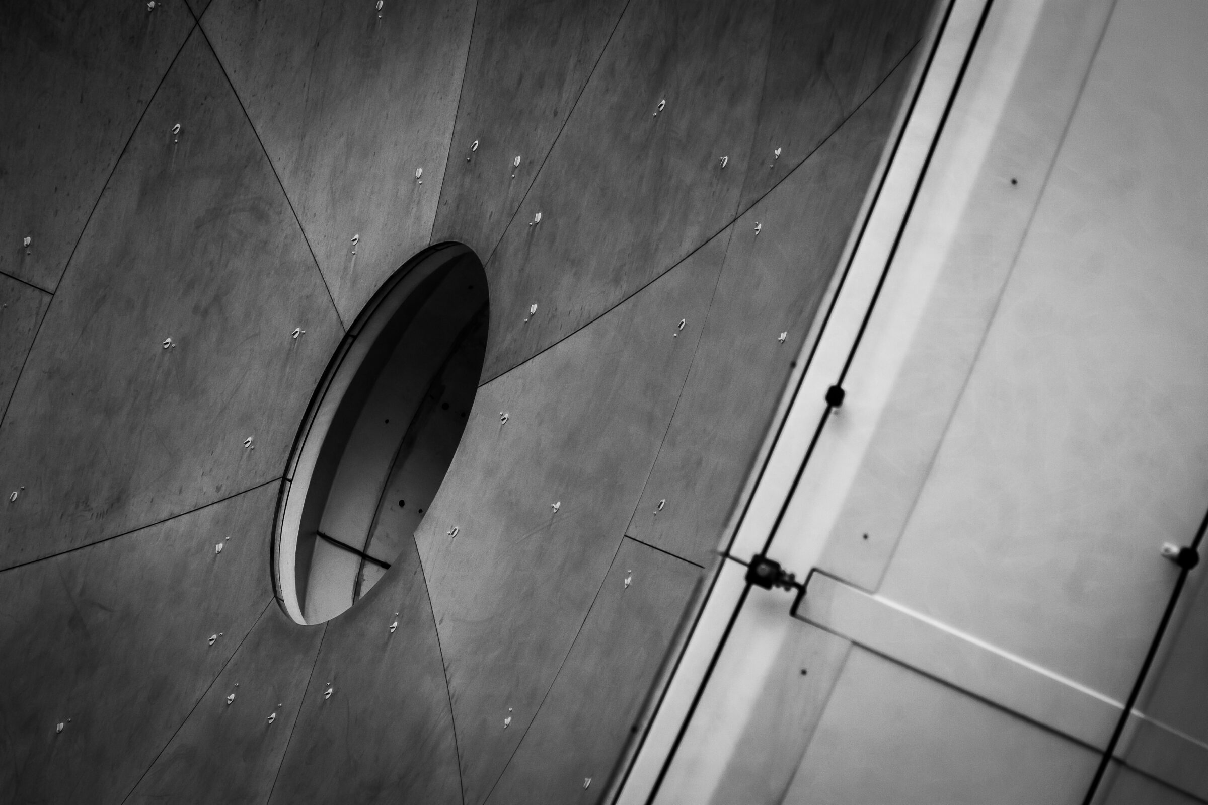 Detail of the dish of a 12-meter ALMA antenna.