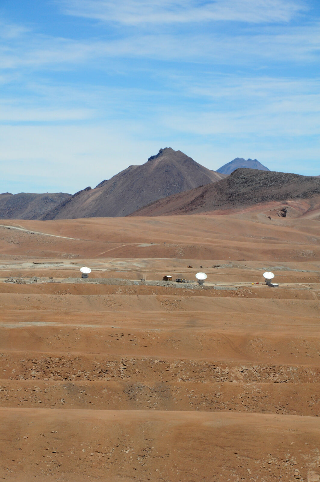 Three ALMA antennas