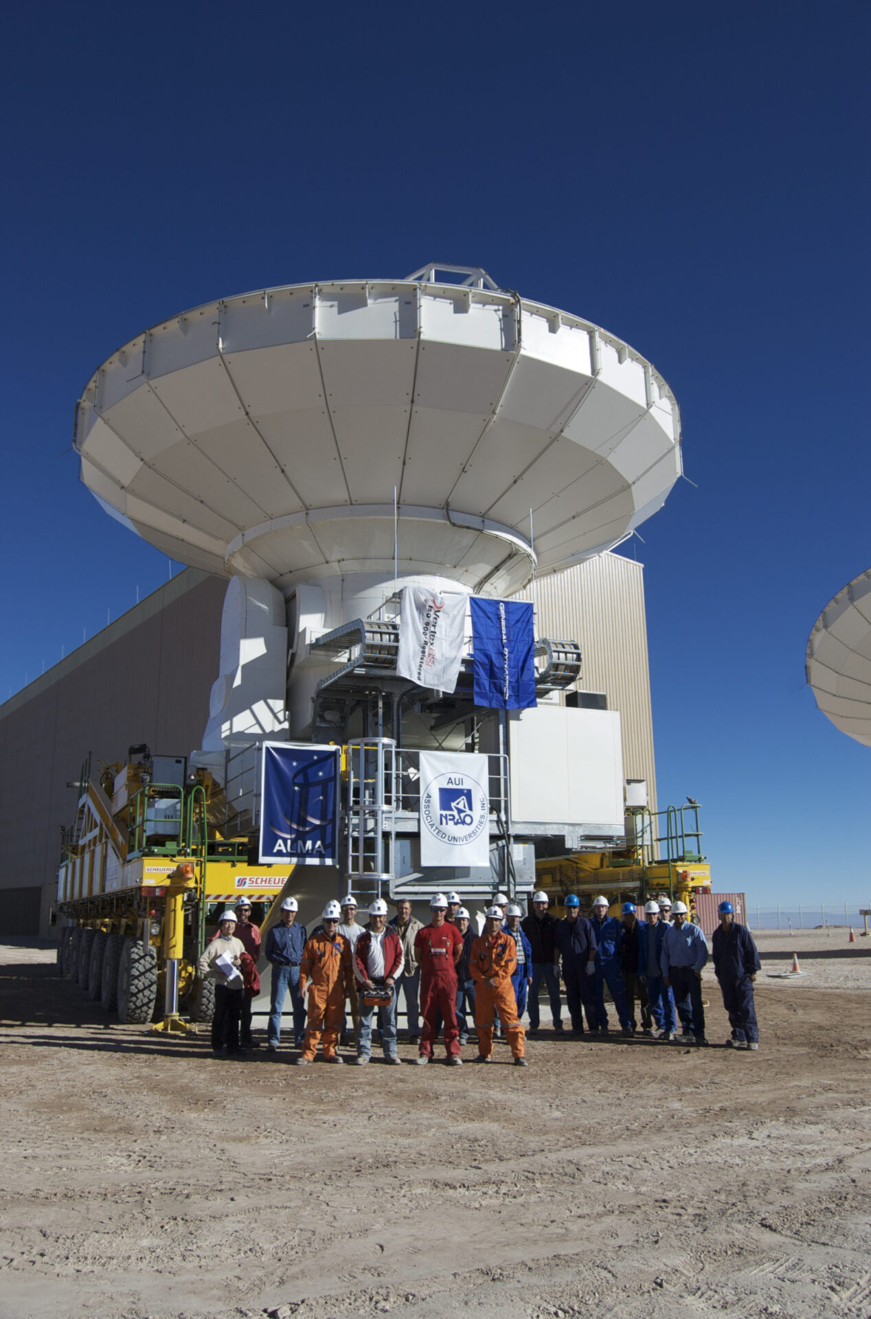 First movement of an ALMA antenna.