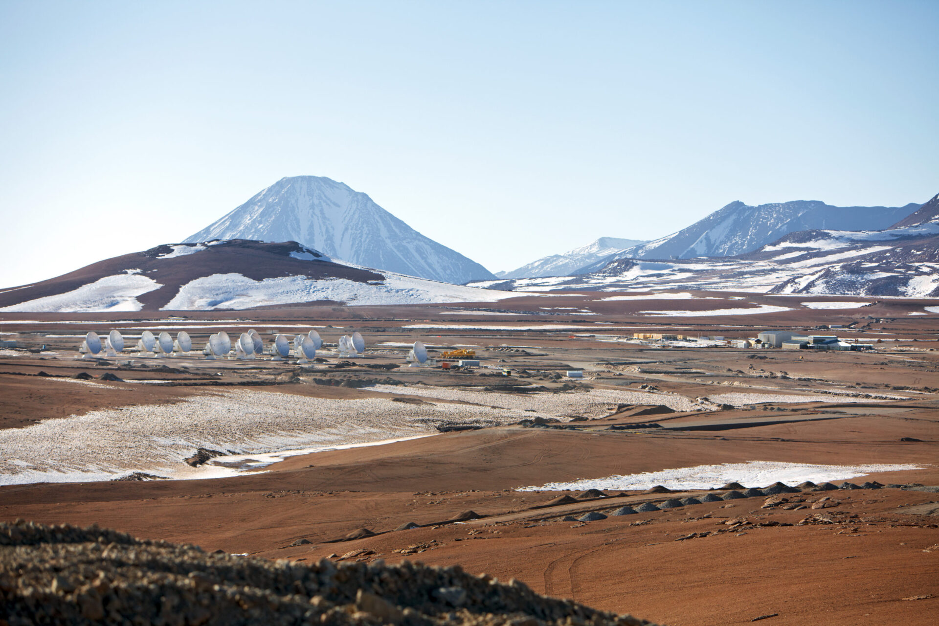 View of the ALMA antennas