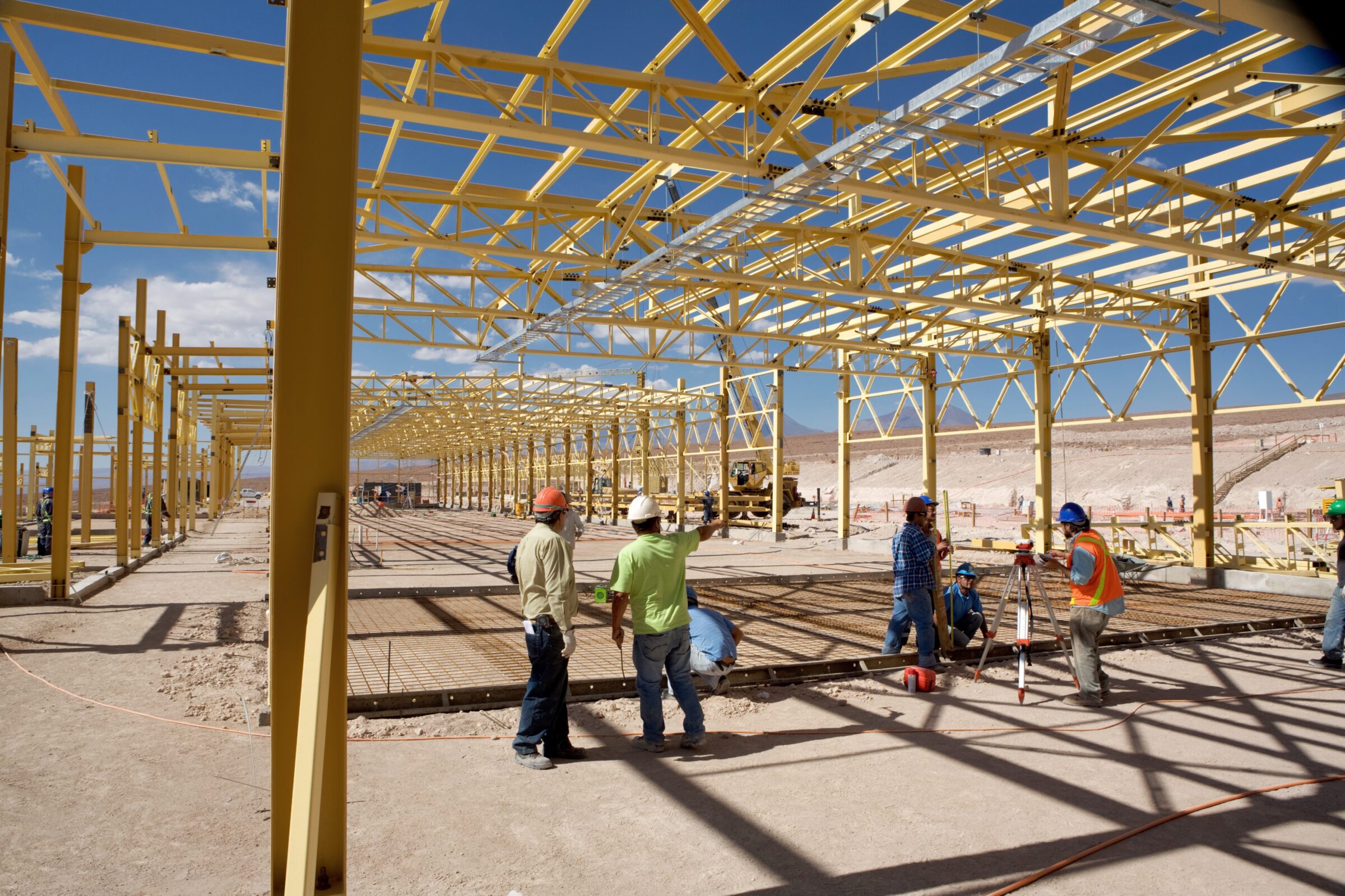 La construcción del edificio de la Instalación de Apoyo a las Operaciones