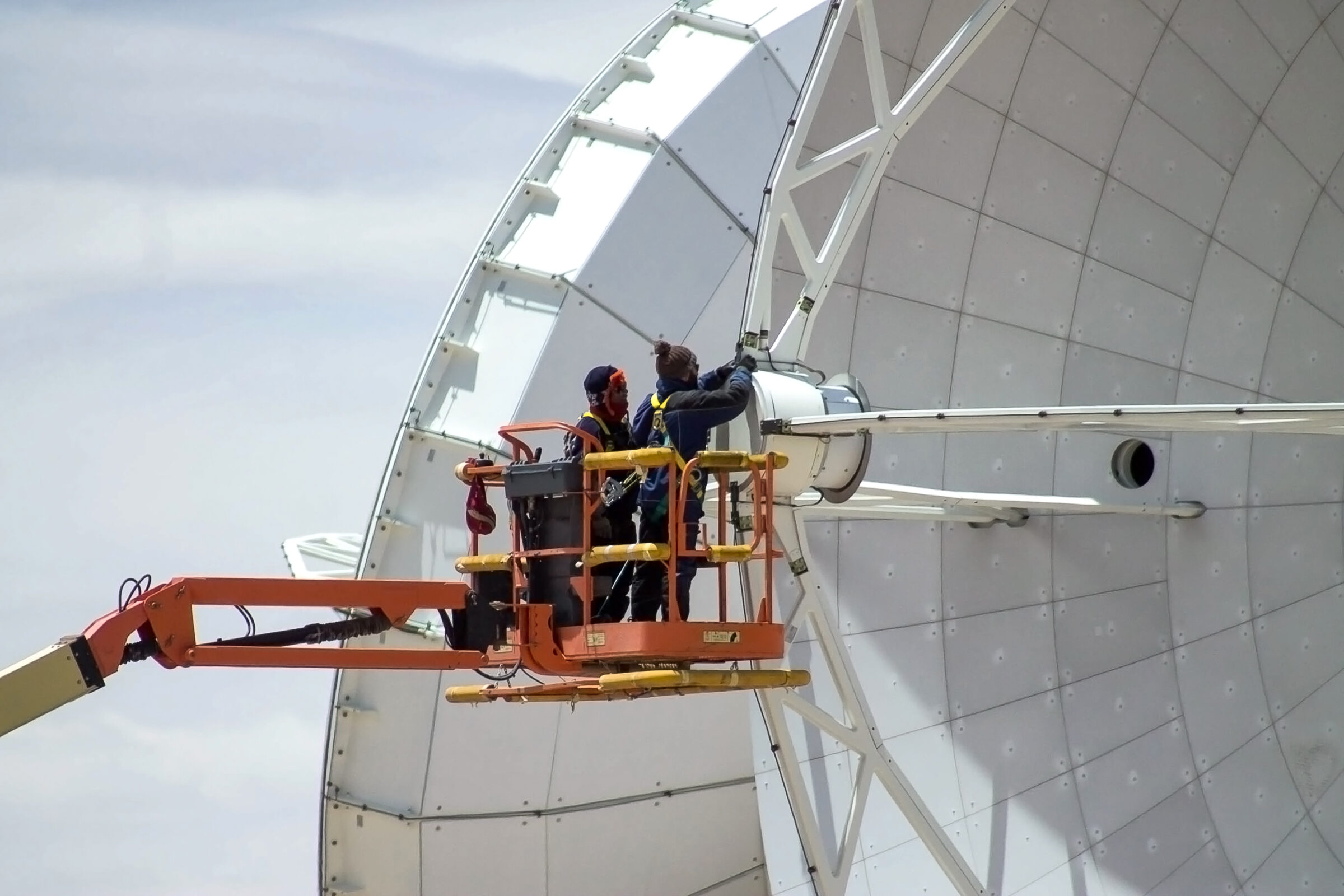El subreflector de una antena