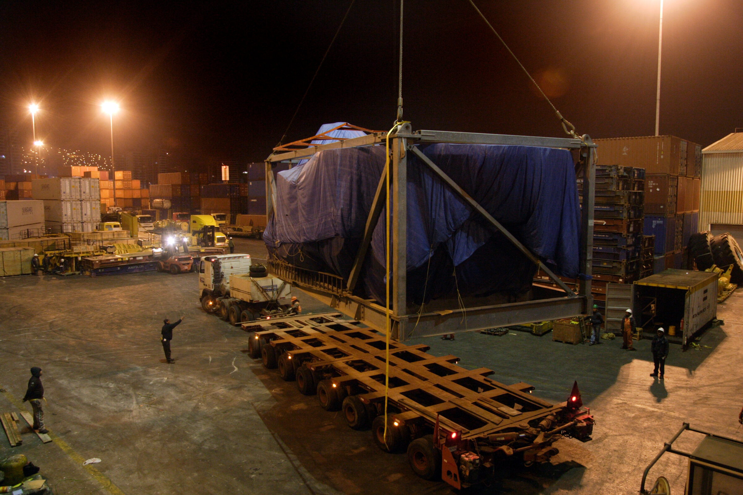 Arrival at the port of North American antennas