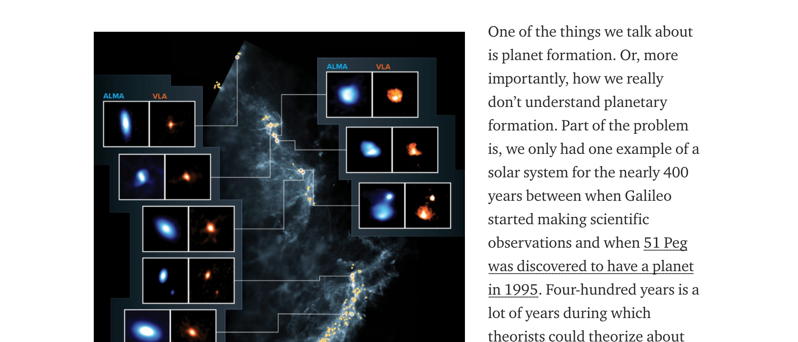 The trouble in trying to make a planet