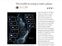 The trouble in trying to make a planet