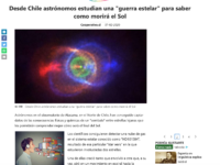 Desde Chile astrónomos estudian una "guerra estelar" para saber como morirá el Sol