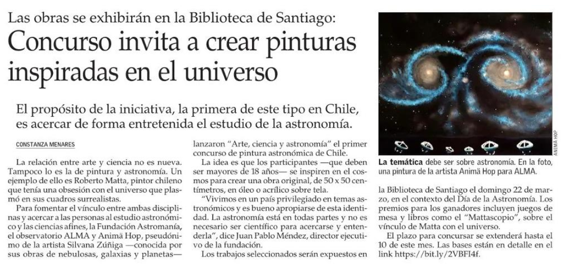 Concurso invita a crear pinturas inspiradas en el universo