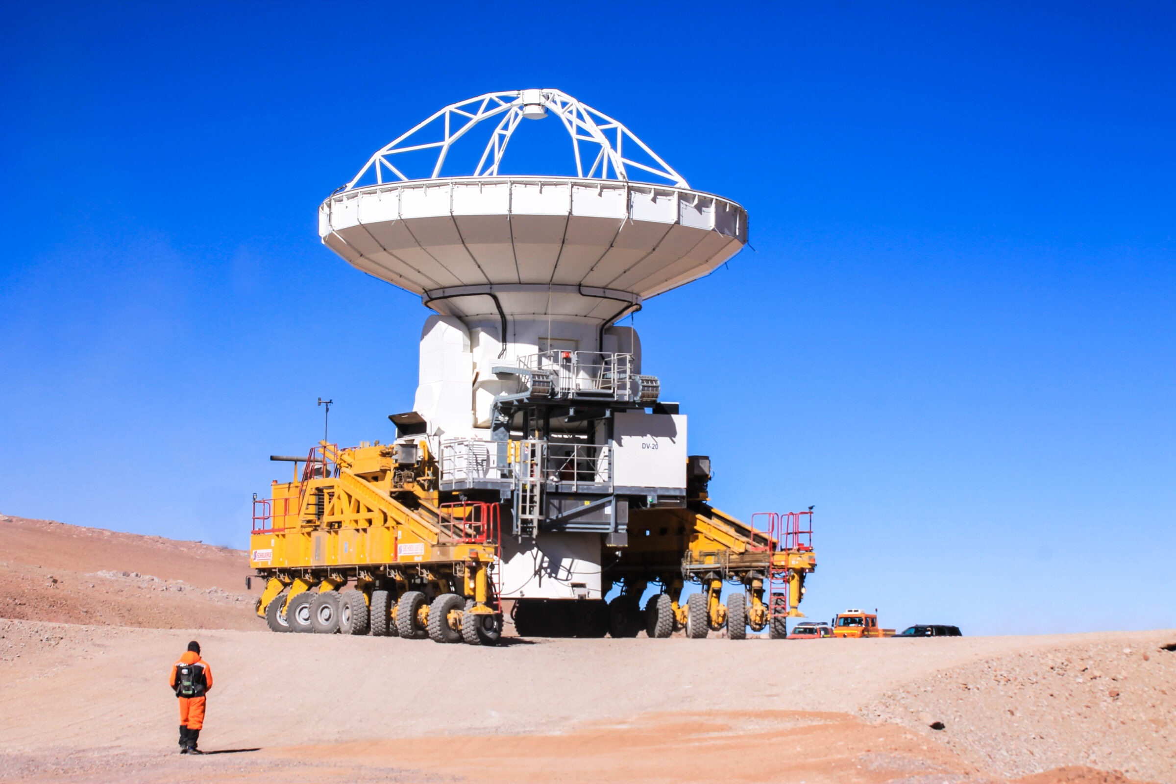 One of ALMA's specialized transporter drivers