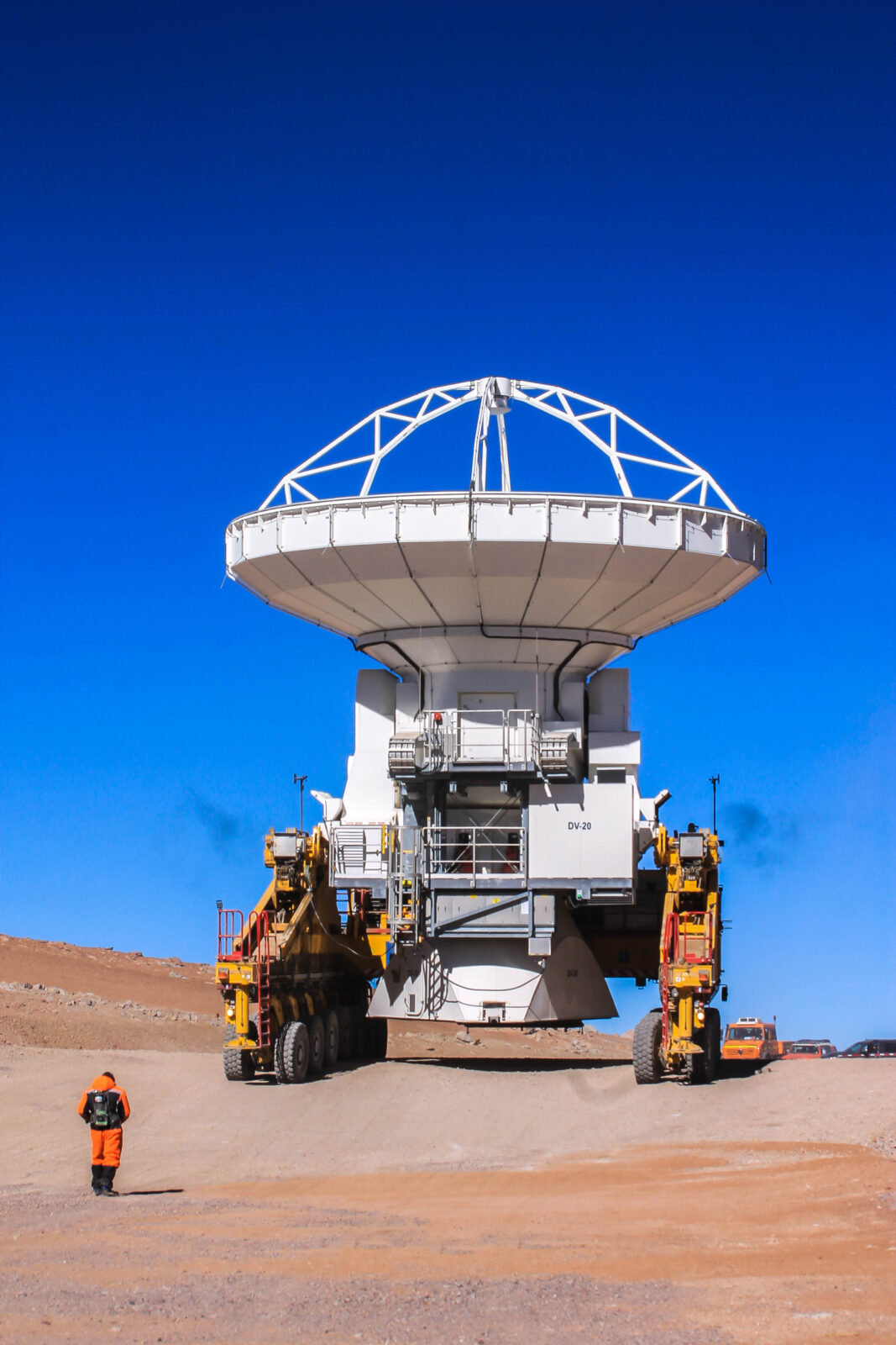 One of ALMA's specialized transporter drivers